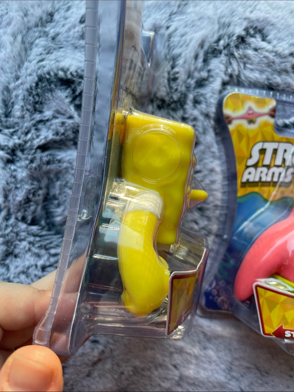 2pc LOT •STRETCH ARMSTRONG• SpongeBob SquarePants + Patrick Squish Toys >> NWT - Picture 3 of 14